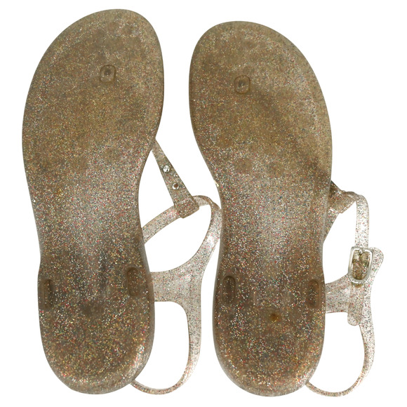 Jimmy Choo Glitter Jelly Rubber Thong Sandals Size 39 - Picture 4 of 13